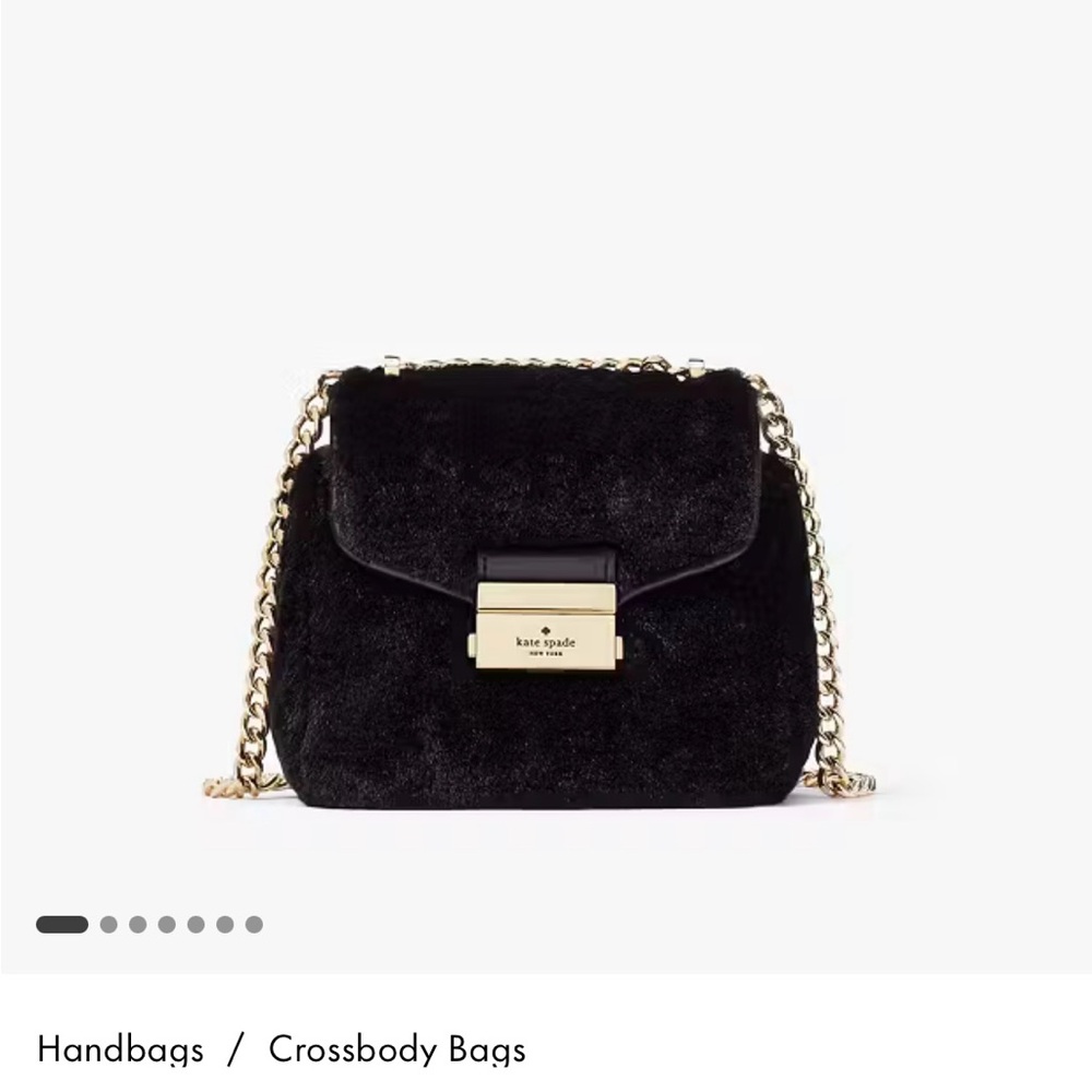 Carey faux fur micro crossbody Kate Spade